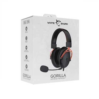 White Shark HEADSET GORILLA Black/Red - GameStore.mt | Powered by Flutisat