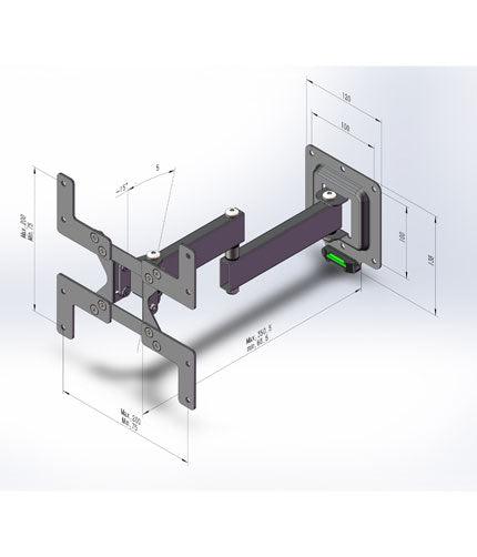 ATRON Turn + Tilt 19" - 43" Wall TV Bracket AT - MT203 - GameStore.mt