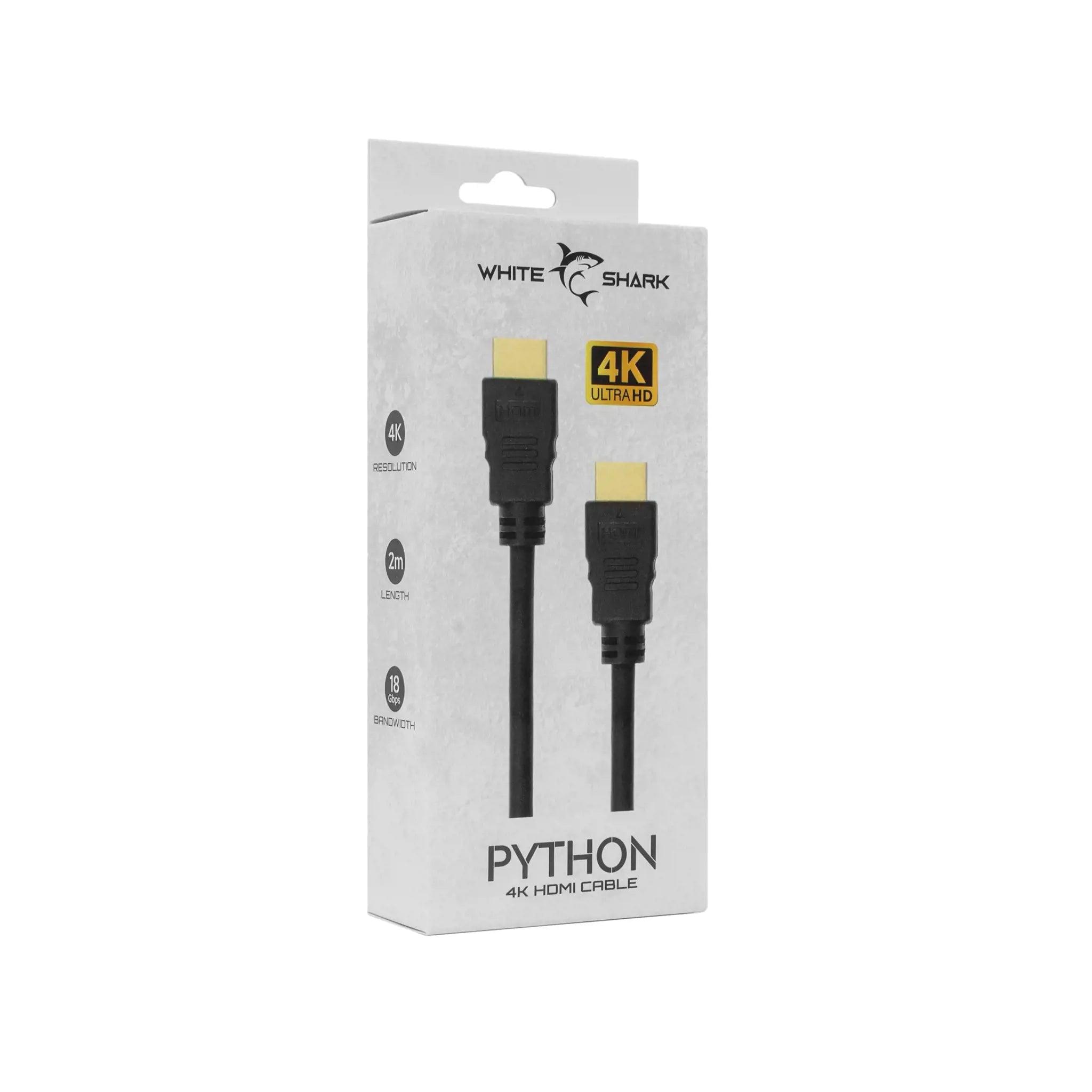 White Shark Python cable HDMI-HDMI 2.0 M/M 2m 4K@60Hz - GameStore.mt | Powered by Flutisat