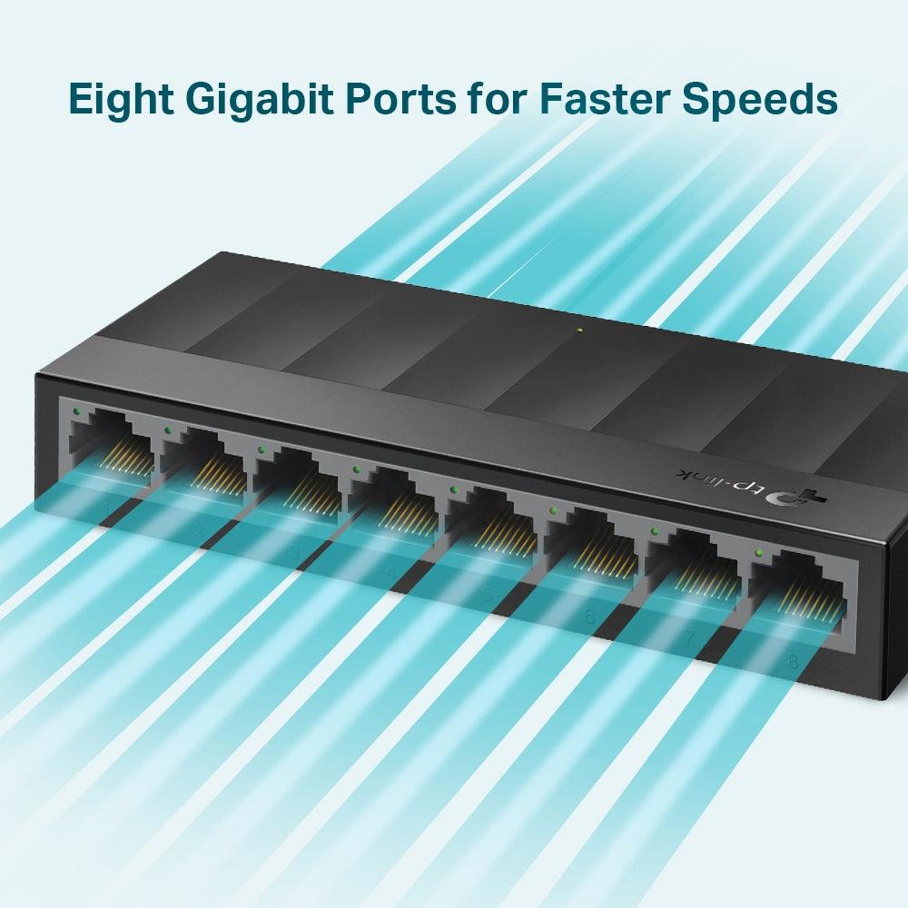 TP - Link LS1008G 8 - Port 10/100/1000Mbps Desktop Switch - GameStore.mt