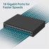 TP - Link TL - SG116E 16 - Port Gigabit Easy Smart Switch - GameStore.mt