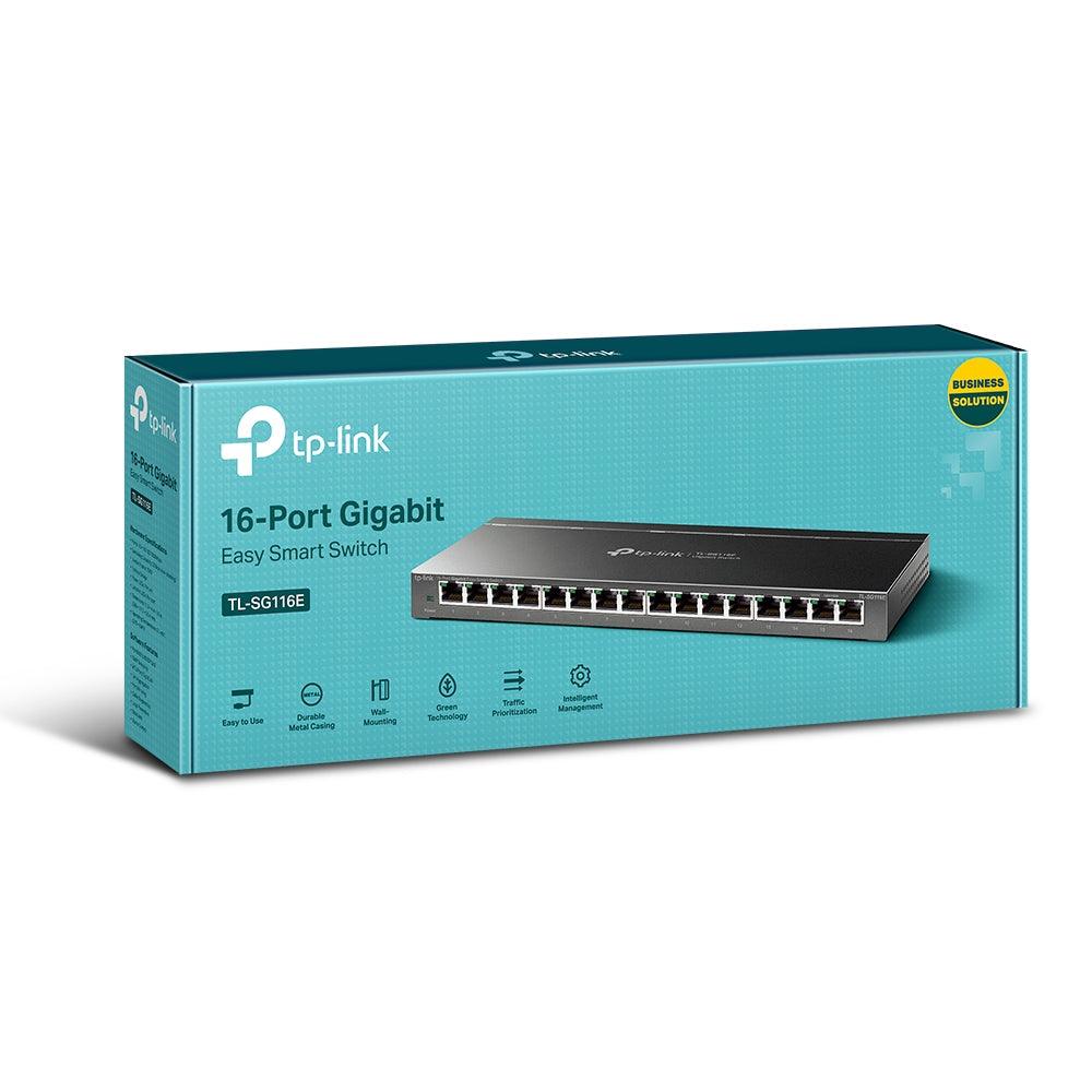 TP - Link TL - SG116E 16 - Port Gigabit Easy Smart Switch - GameStore.mt
