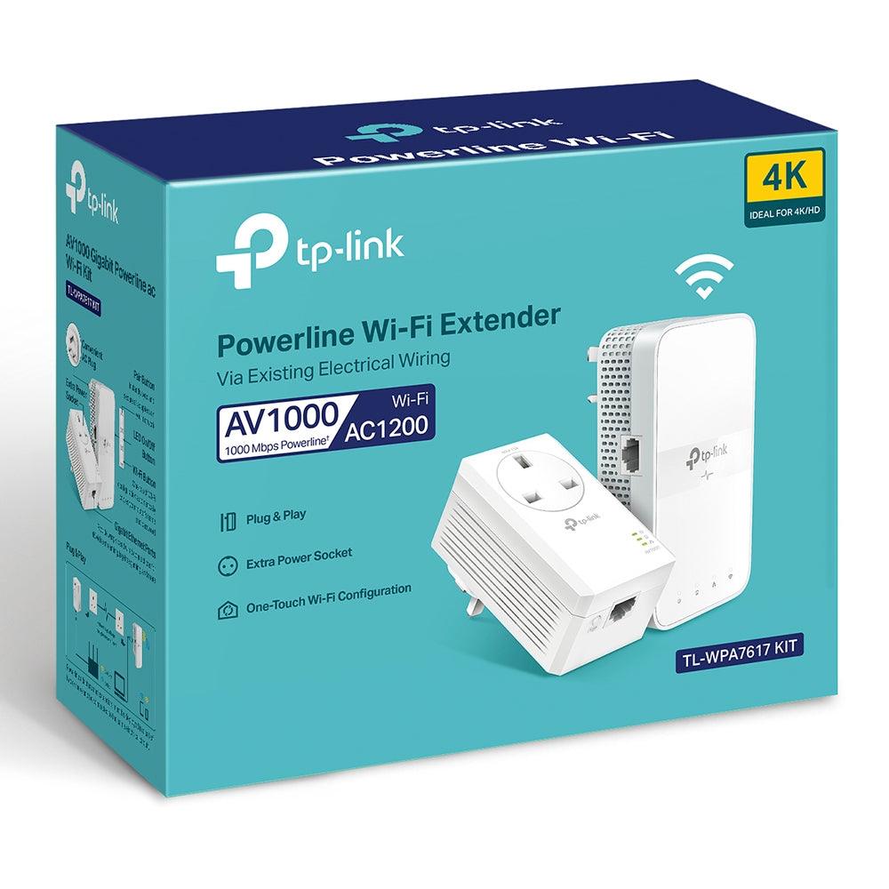 TP - Link TL - WPA7617 KIT AV1000 Gigabit Passthrough Powerline ac Wi - Fi Kit - GameStore.mt