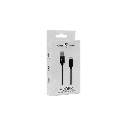 White Shark ADDER CABLE USB - >TYPE - C 2.0 M/M 2M - GameStore.mt