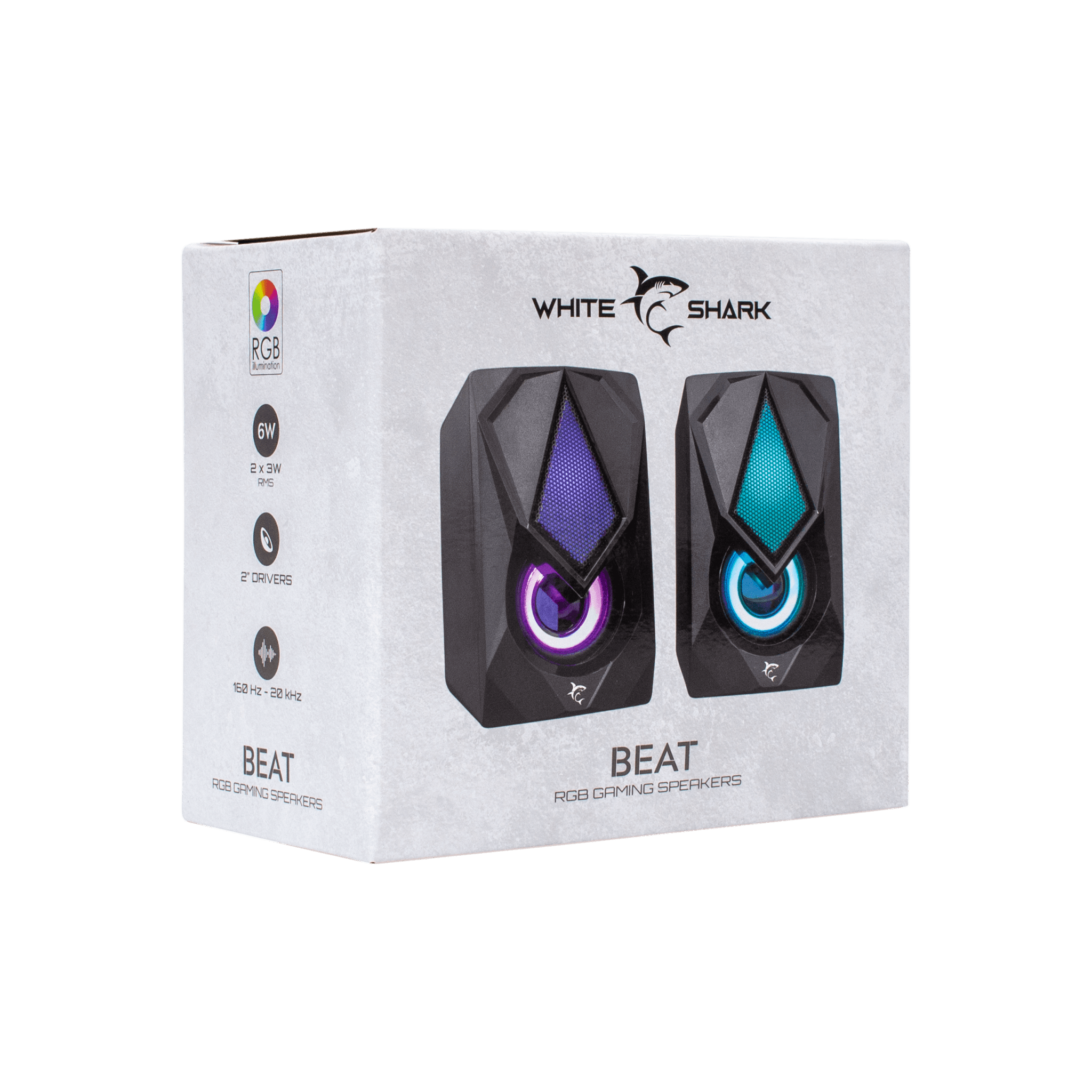 White Shark BEAT RBG Gaming Speakers - GameStore.mt