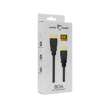 White Shark Boa HDMI 2.1 Cable (2M) 8K@60Hz - GameStore.mt