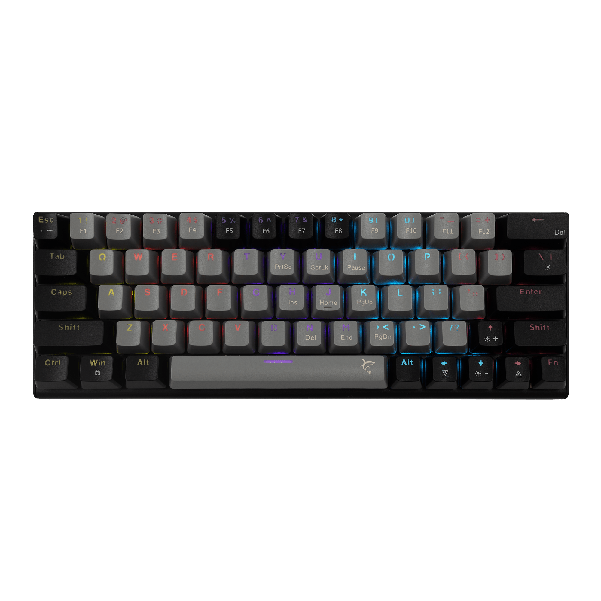 White Shark WAKIZASHI 2 US Grey/Black - Blue switches - GameStore.mt