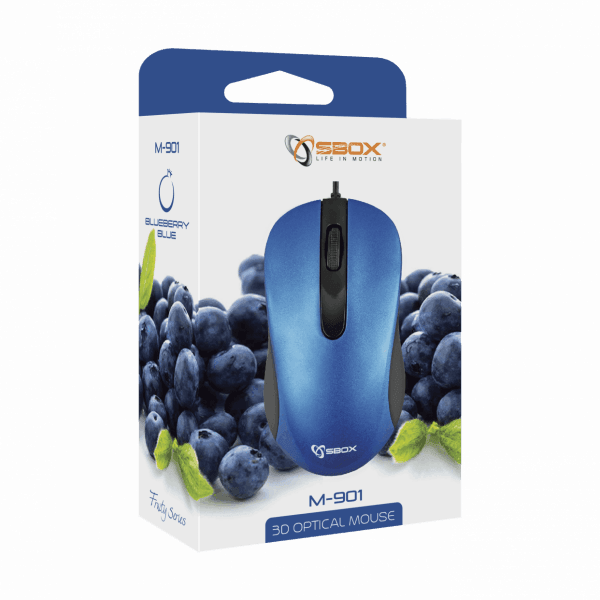 SBOX Blue Wired Mouse M-901 - GameStore.mt | Powered by Flutisat