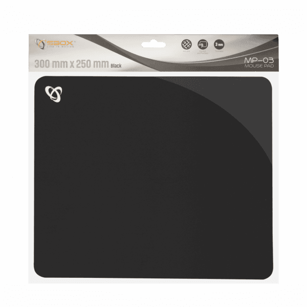 SBOX Black Mouse Pad MP-03 30x25 cm - GameStore.mt | Powered by Flutisat