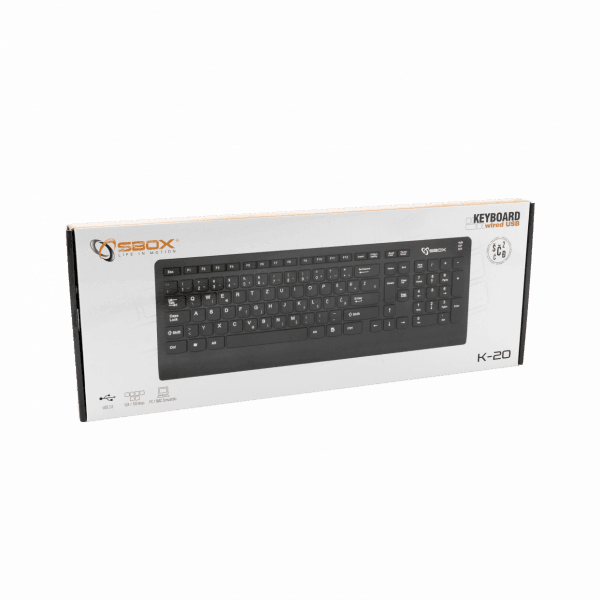 SBOX Wired USB Keyboard K-20 - GameStore.mt | Powered by Flutisat