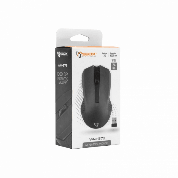 SBOX Black Wireless Mouse WM-373B - GameStore.mt | Powered by Flutisat