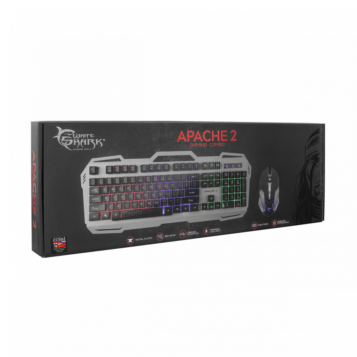 White Shark Apache 2 RGB Gaming Keyboard and Mouse - GameStore.mt | Powered by Flutisat