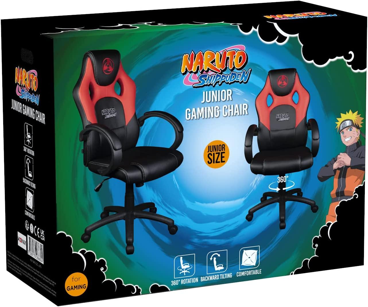 KONIX Naruto Shippuden Junior Gaming Chair (Black/Red) - GameStore.mt | Powered by Flutisat