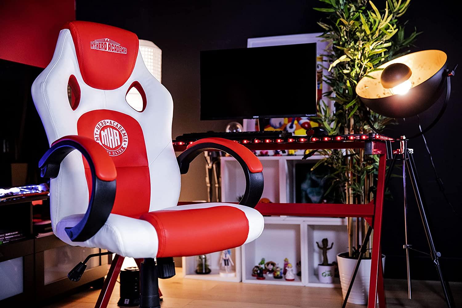 KONIX My Hero Academia Junior Gaming Chair (Red and White) - GameStore.mt | Powered by Flutisat