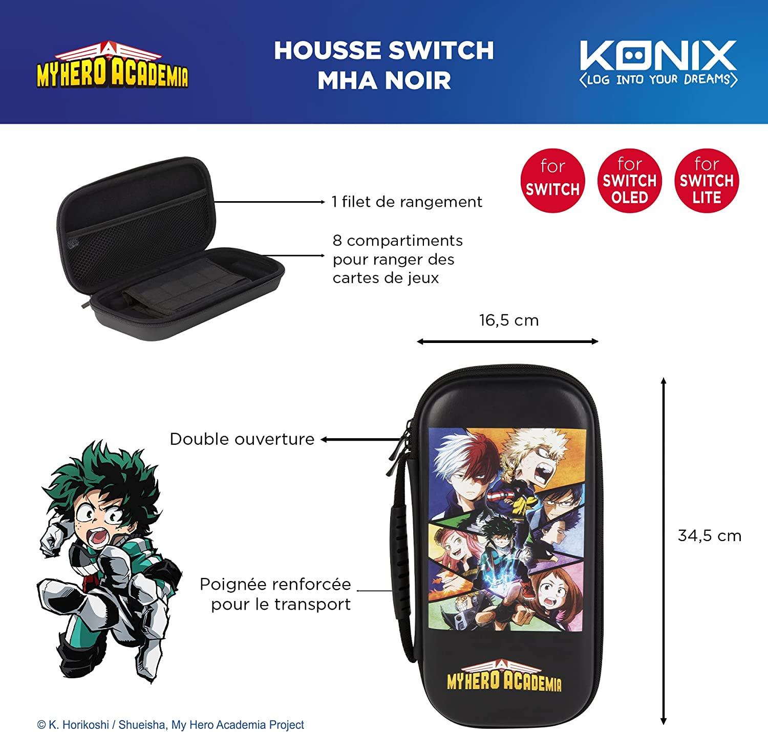 KONIX My Hero Academia Black Nintendo Switch Carry Case - GameStore.mt | Powered by Flutisat