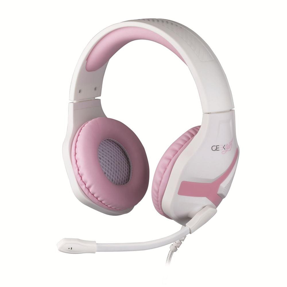 Konix Geek Girl Crystal Gaming Headset Blanc and Rose - GameStore.mt | Powered by Flutisat