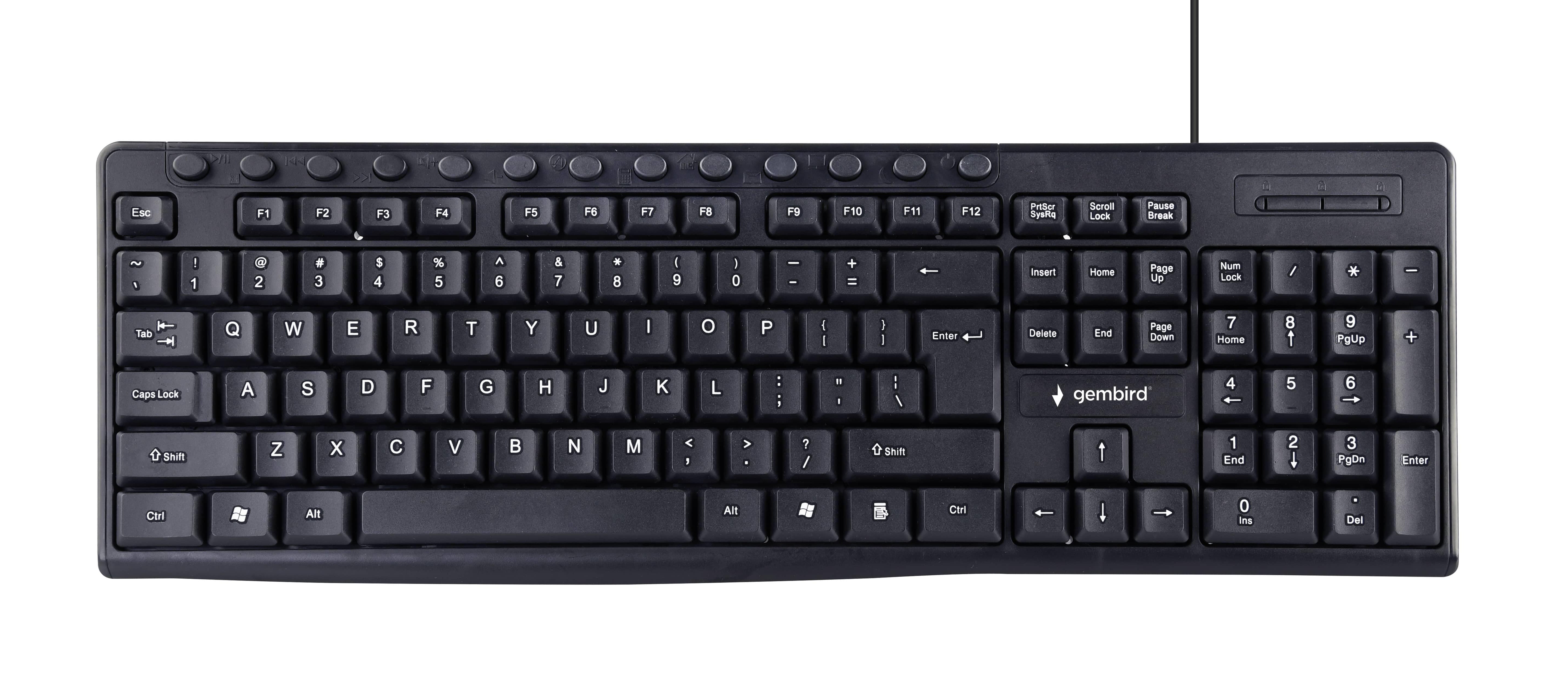Gembird Multimedia USB Keyboard (US Layout) - Black - GameStore.mt | Powered by Flutisat