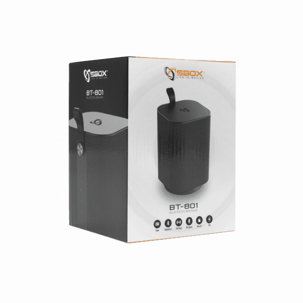 SBOX Black Bluetooth Speaker BT-801 - GameStore.mt | Powered by Flutisat