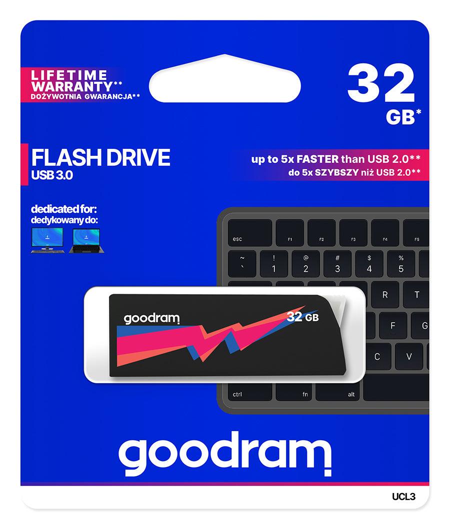 GOODRAM 32GB UCL3 USB 3.0 Pen Drive (Black) - GameStore.mt | Powered by Flutisat