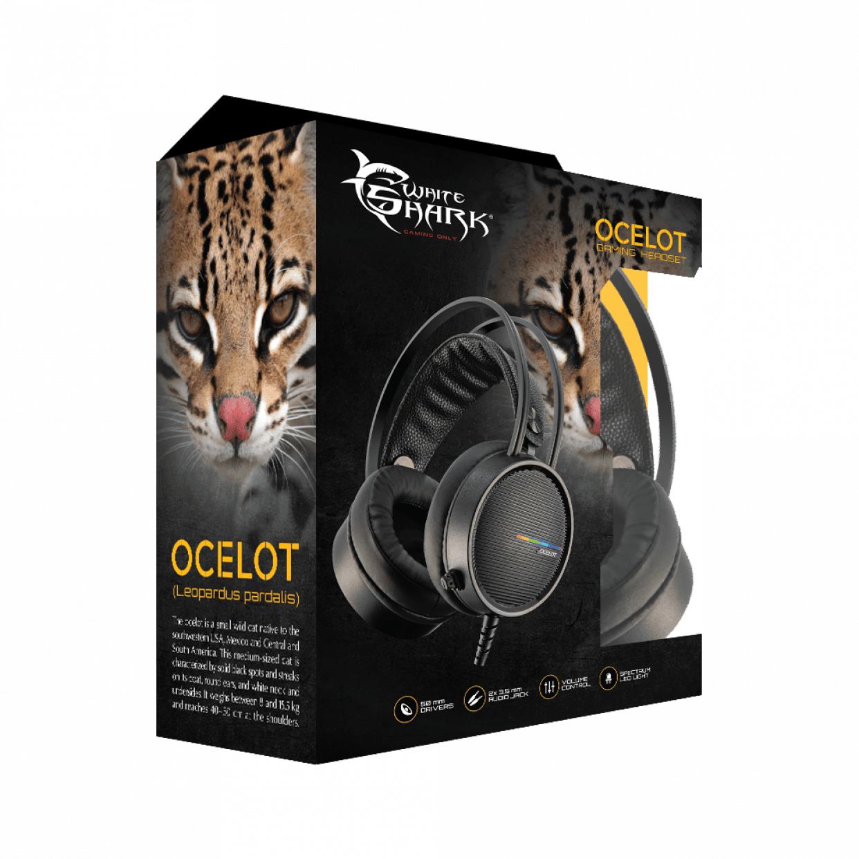 White Shark Ocelot Gaming Headphones - GameStore.mt