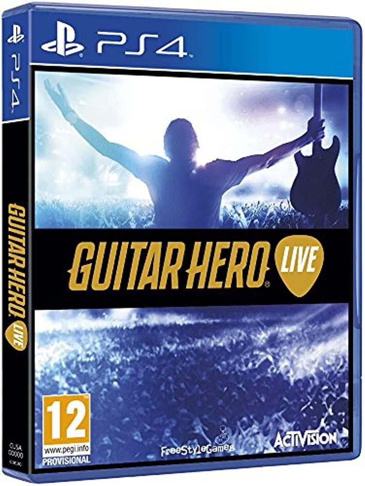 Guitar Hero Live Guitar Controller (Black/Brown) for PS4 + Guitar Hero Live Game (Pre-owned)