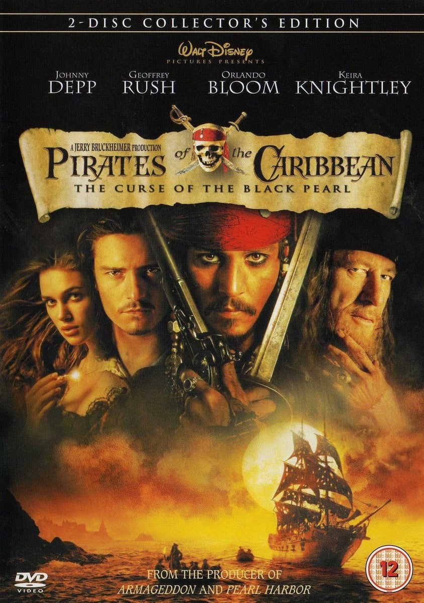 Pirates of the Caribbean: The Curse of the Black Pearl [Repro Cover] (2003) (DVD Movie) (Pre-owned)