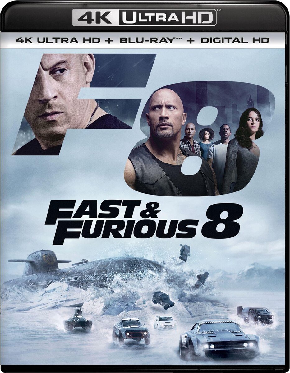 Fast & Furious 8 (2017) (4K Blu-Ray Movie) (Pre-owned)