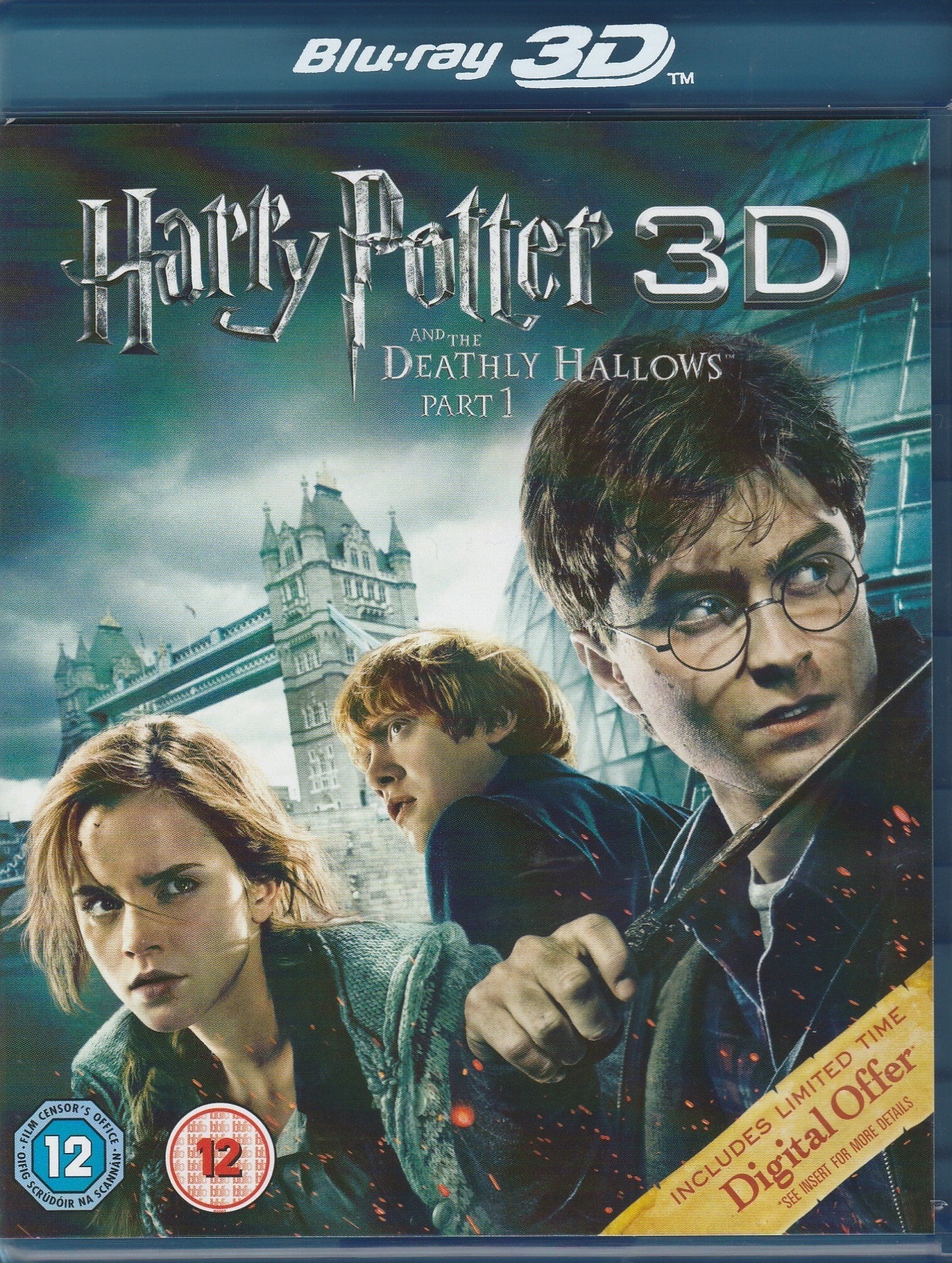 Harry Potter and the Deathly Hallows: Part 1 3D+2D (2010) (Blu-Ray Movie) (Pre-owned)