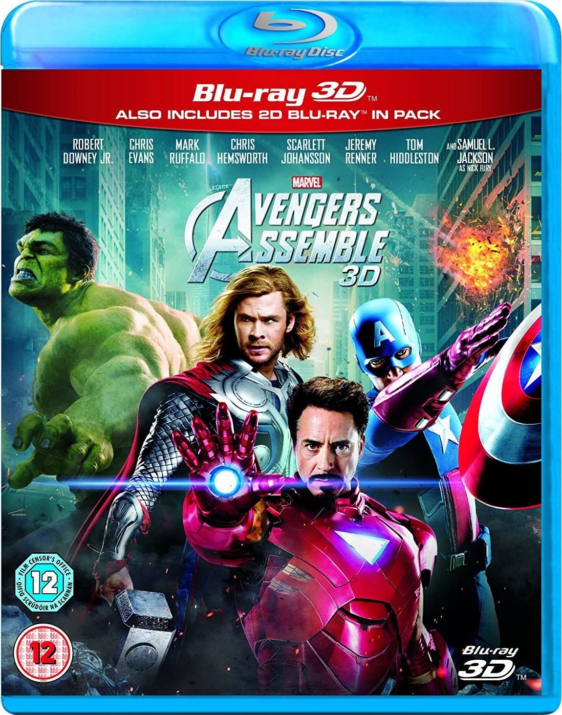 Avengers Assemble 3D +2D (2012) (Blu-Ray Movie) (Pre-owned)