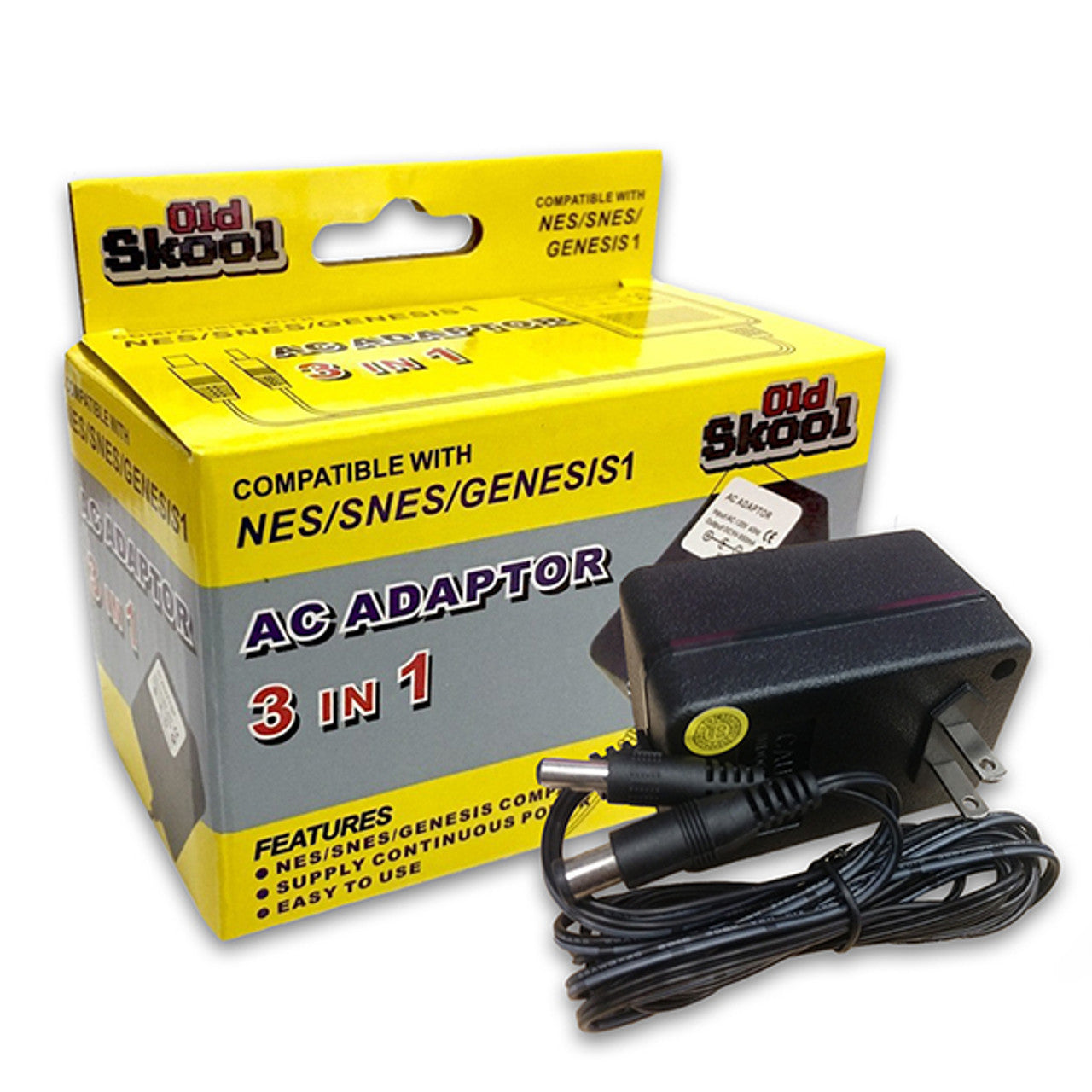 Replacement NES/SNES/GENESIS AC-Power-Adapter