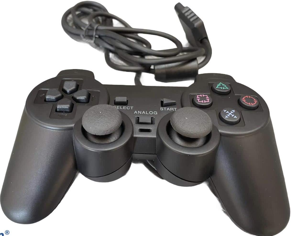 Replacement Black Wired Dualshock 2 Controller