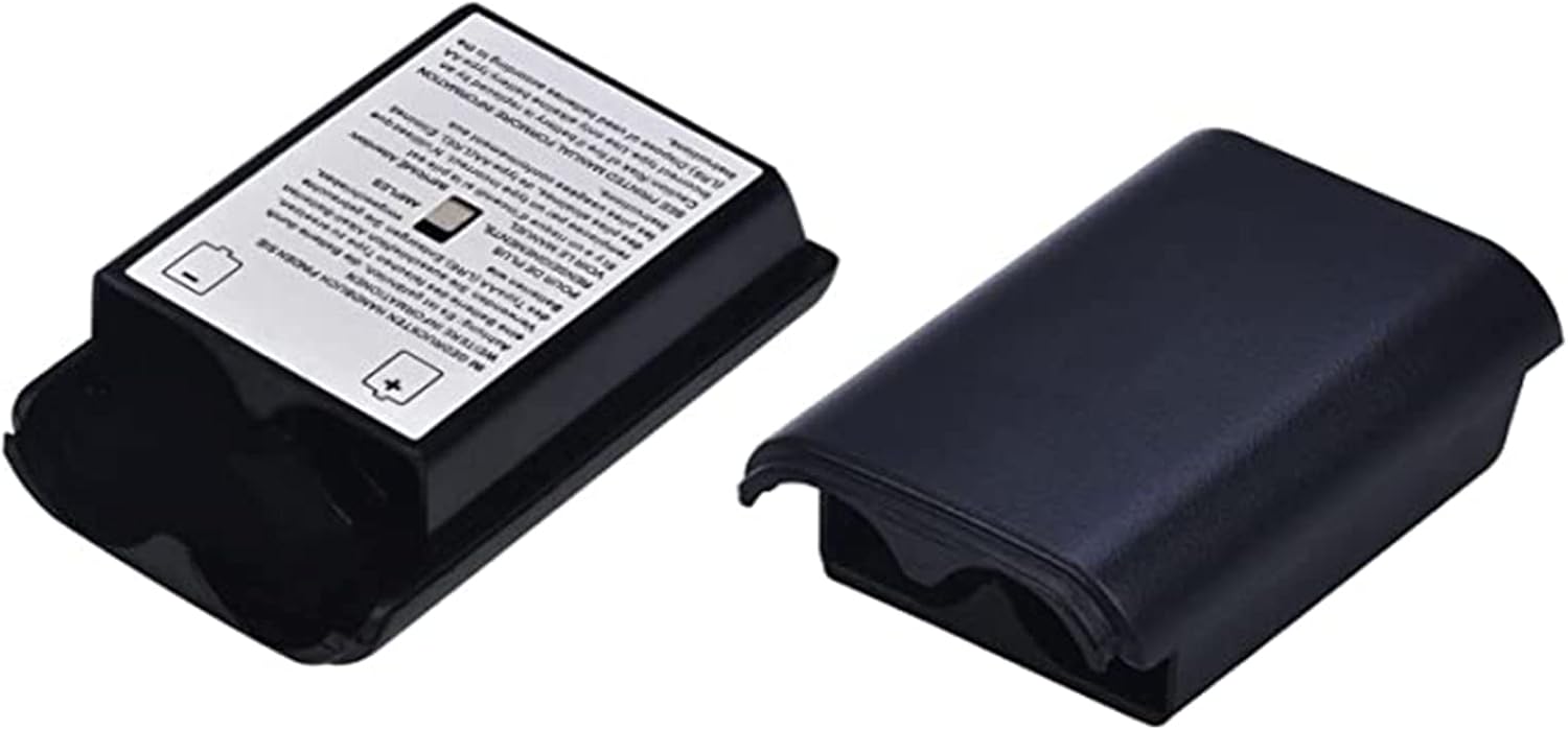 Replacement Xbox 360 Controller Battery Cover (Black/White)