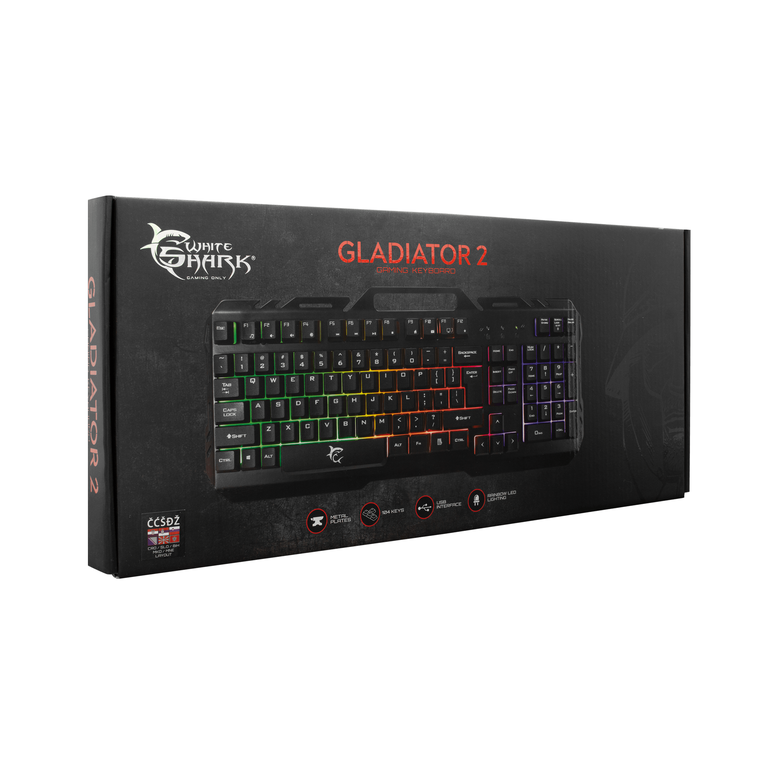 White Shark Gladiator 2 RGB Gaming Keyboard - GameStore.mt | Powered by Flutisat