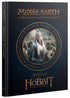 Book cover of 'Middle-earth Strategy Battle Game: Armies of the Hobbit' with a character illustration on a dark background.