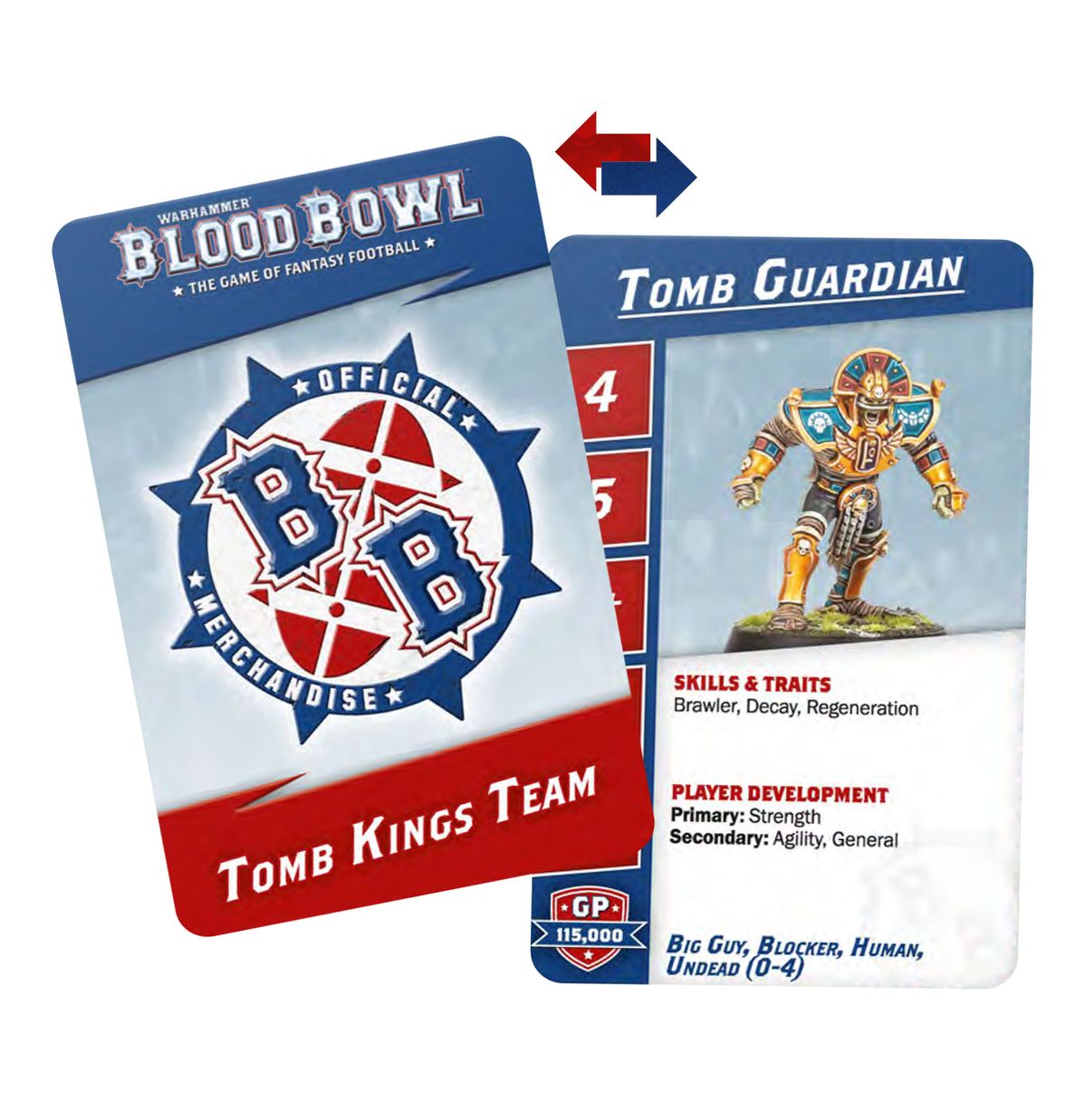 Blood Bowl: Tomb Kings Team Reference Card Pack (EN) (Warhammer The Old World | 202-57)