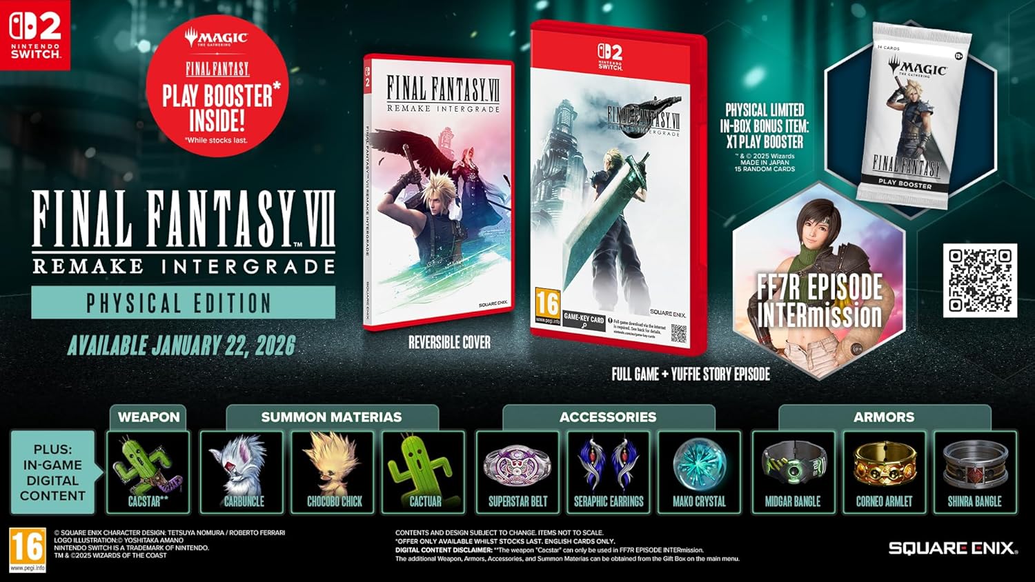 Final Fantasy VII Remake Intergrade [Deluxe Edition] (Game-Key Card) (Nintendo Switch 2) (Pre-order)