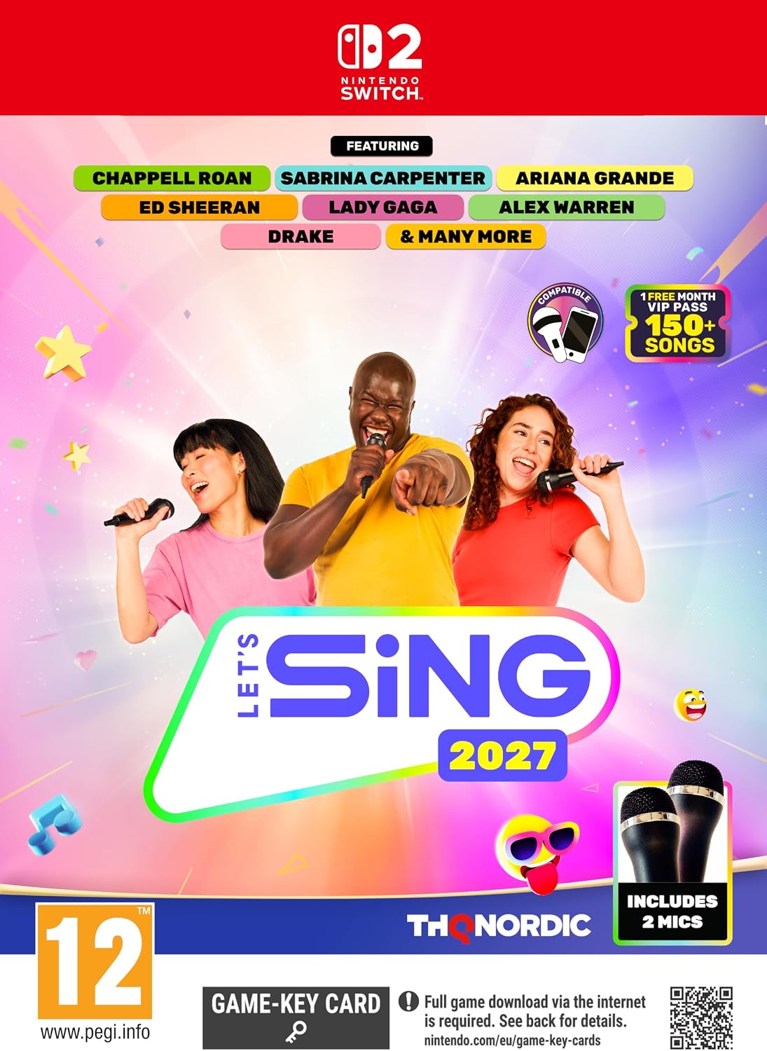 Let's Sing 2027 [2-Mic Bundle] (Game-Key Card) (Nintendo Switch 2) (Pre-order)