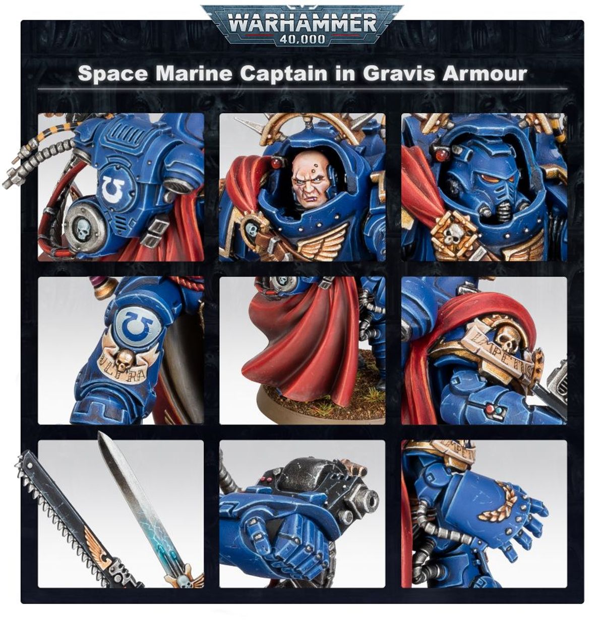 Space Marines: Captain in Gravis Armour (Warhammer 40,000 | 48-70)