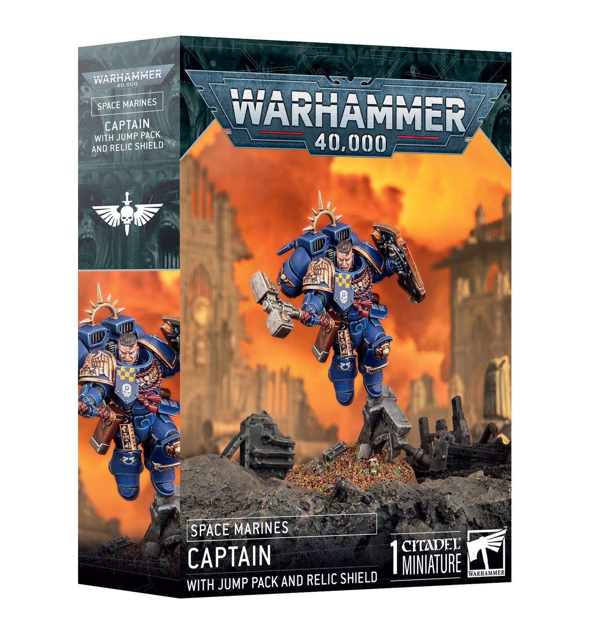Space Marines: Captain with Jump Pack and Relic Shield (Warhammer 40,000 | 48-102)