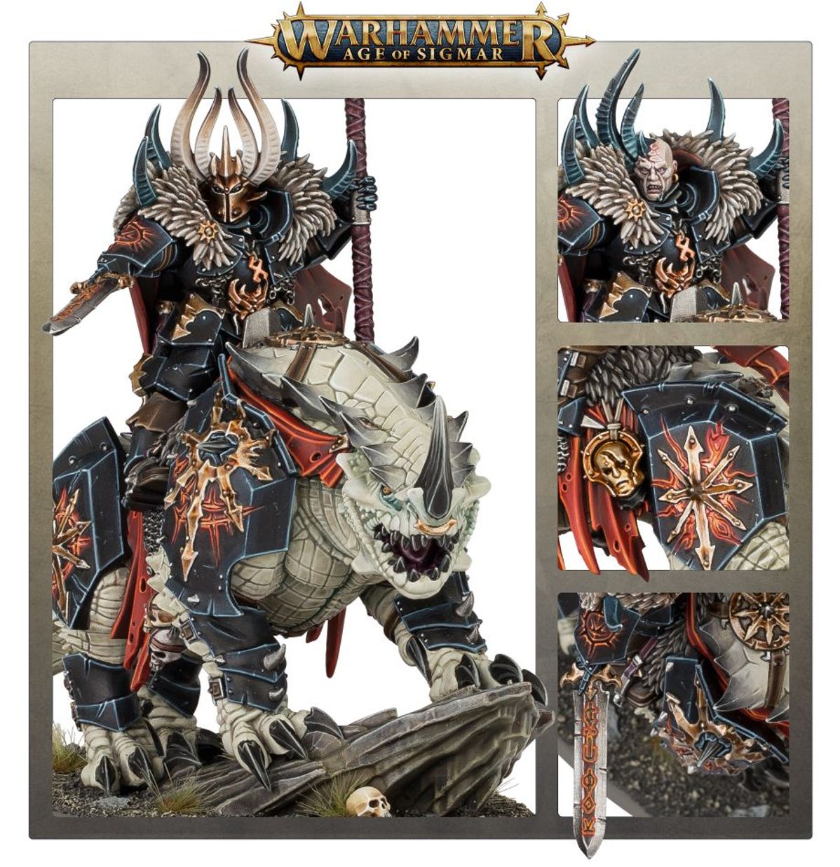 Slaves to Darkness: Chaos Lord on Karkadrak (Warhammer Age of Sigmar | 83-62)