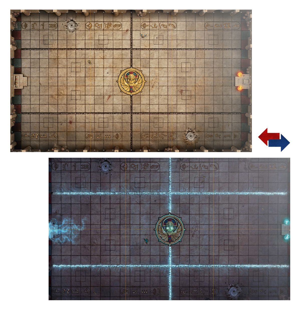 Blood Bowl: Tomb Kings Pitch - Double-sided Pitch and Dugouts Set (Warhammer The Old World | 202-60)