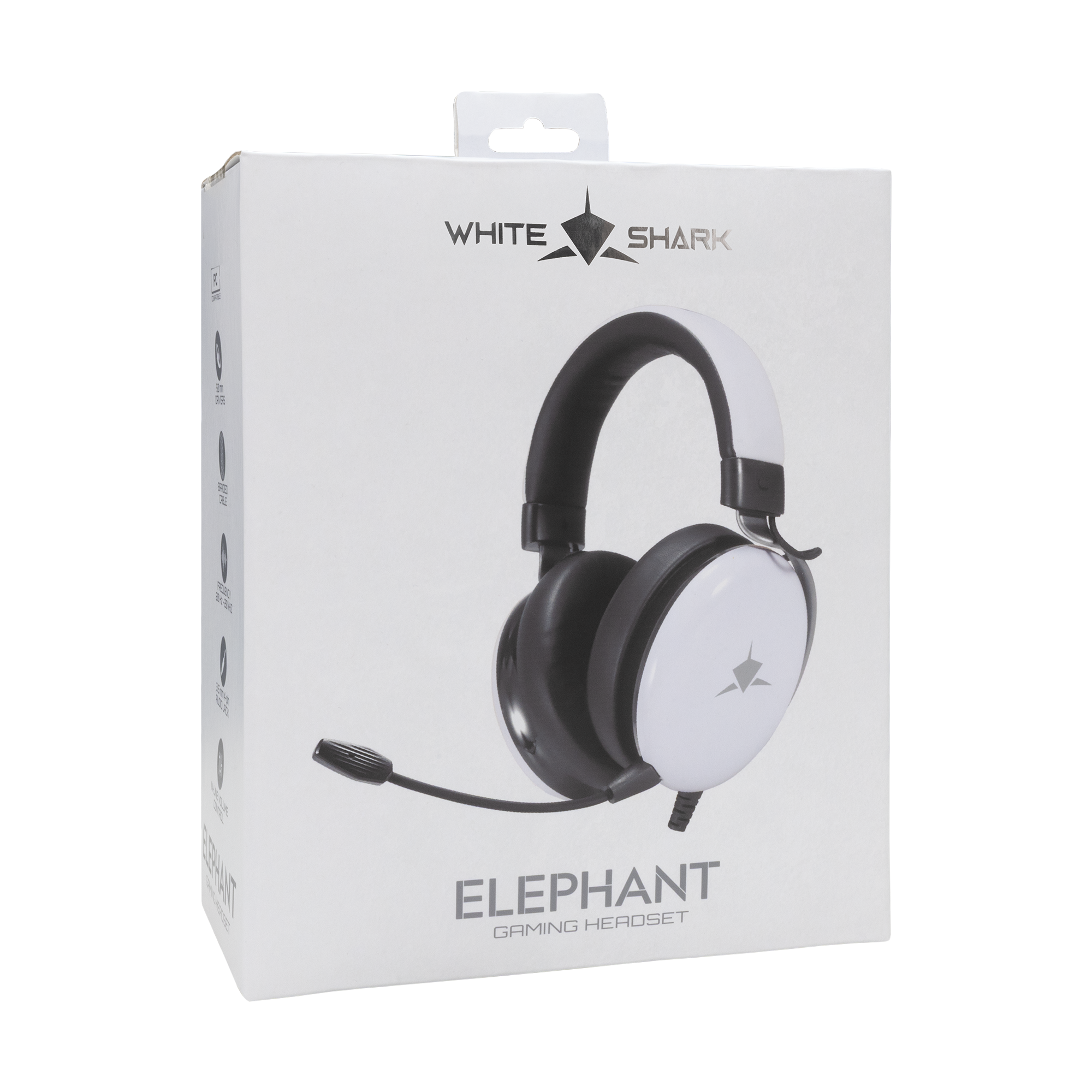 White Shark Elephant - Wired Gaming Headset (White)