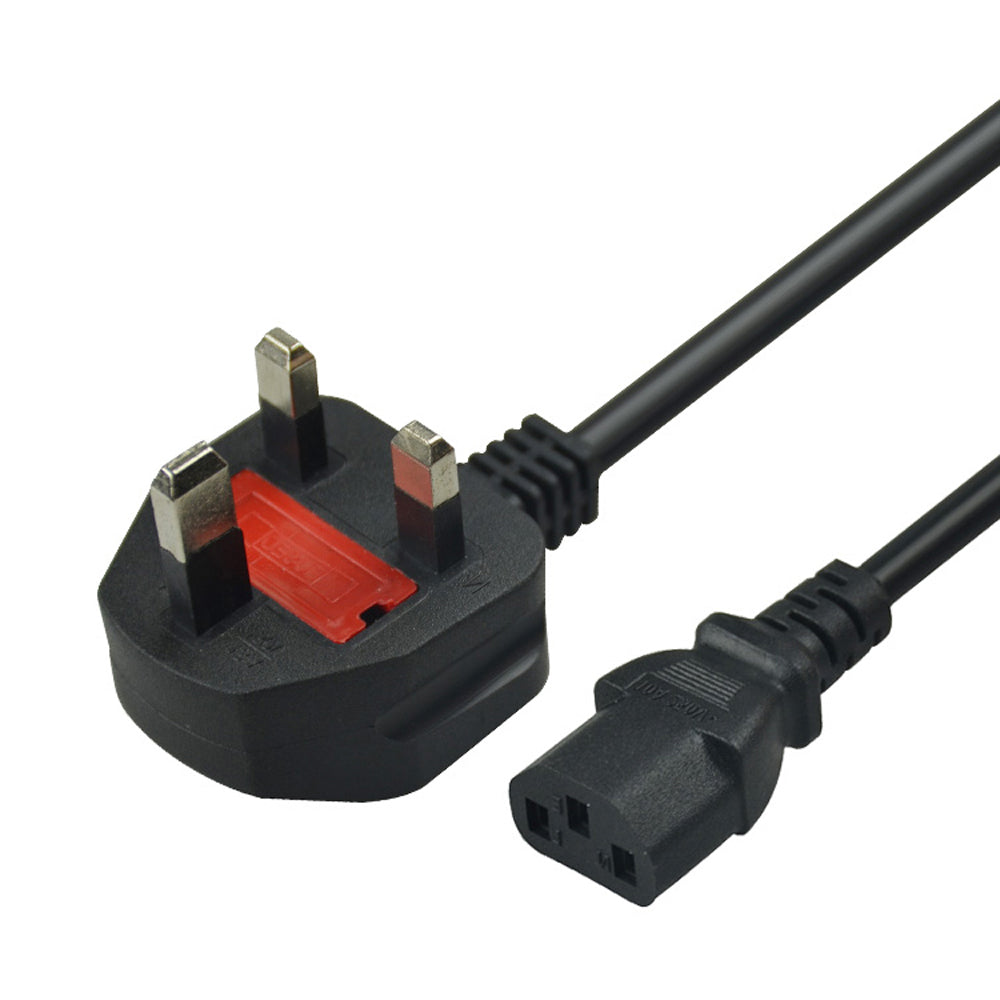 IEC-C13 (Kettle) to UK Mains (3 Pin) Fused Supply Lead