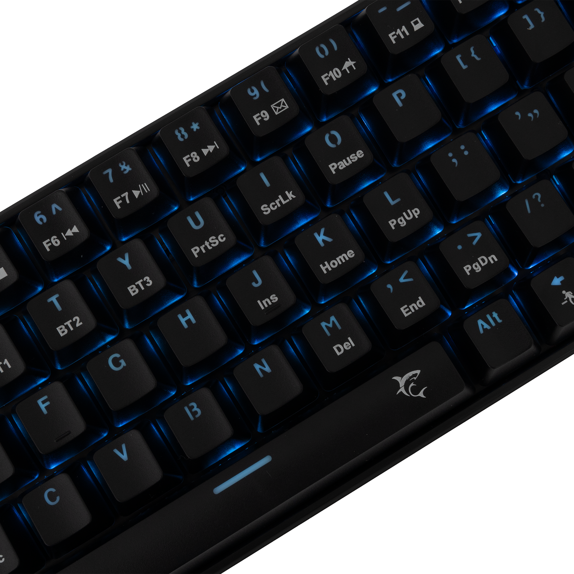 White Shark Kaiken - Wireless/Wired Mechanical Keyboard (Red Switches) (Black) [US Layout]