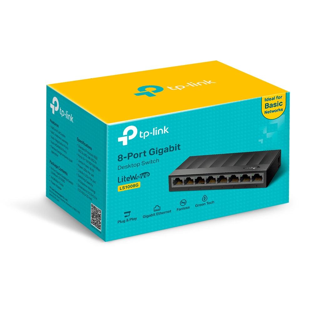 TP-Link LS1008G 8-Port 10/100/1000Mbps Desktop Switch - GameStore.mt | Powered by Flutisat