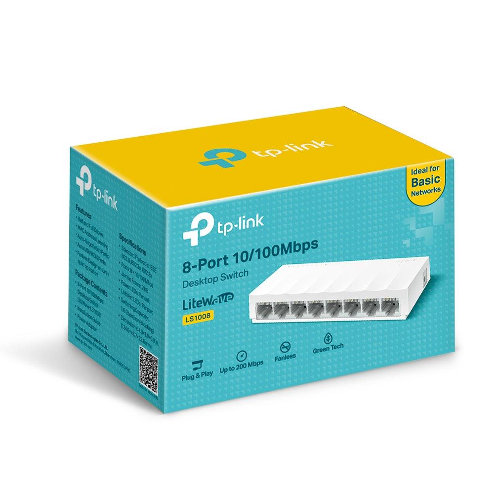 TP-LINK LS1008 8-Port 10/100Mbps Desktop Network Switch - GameStore.mt | Powered by Flutisat