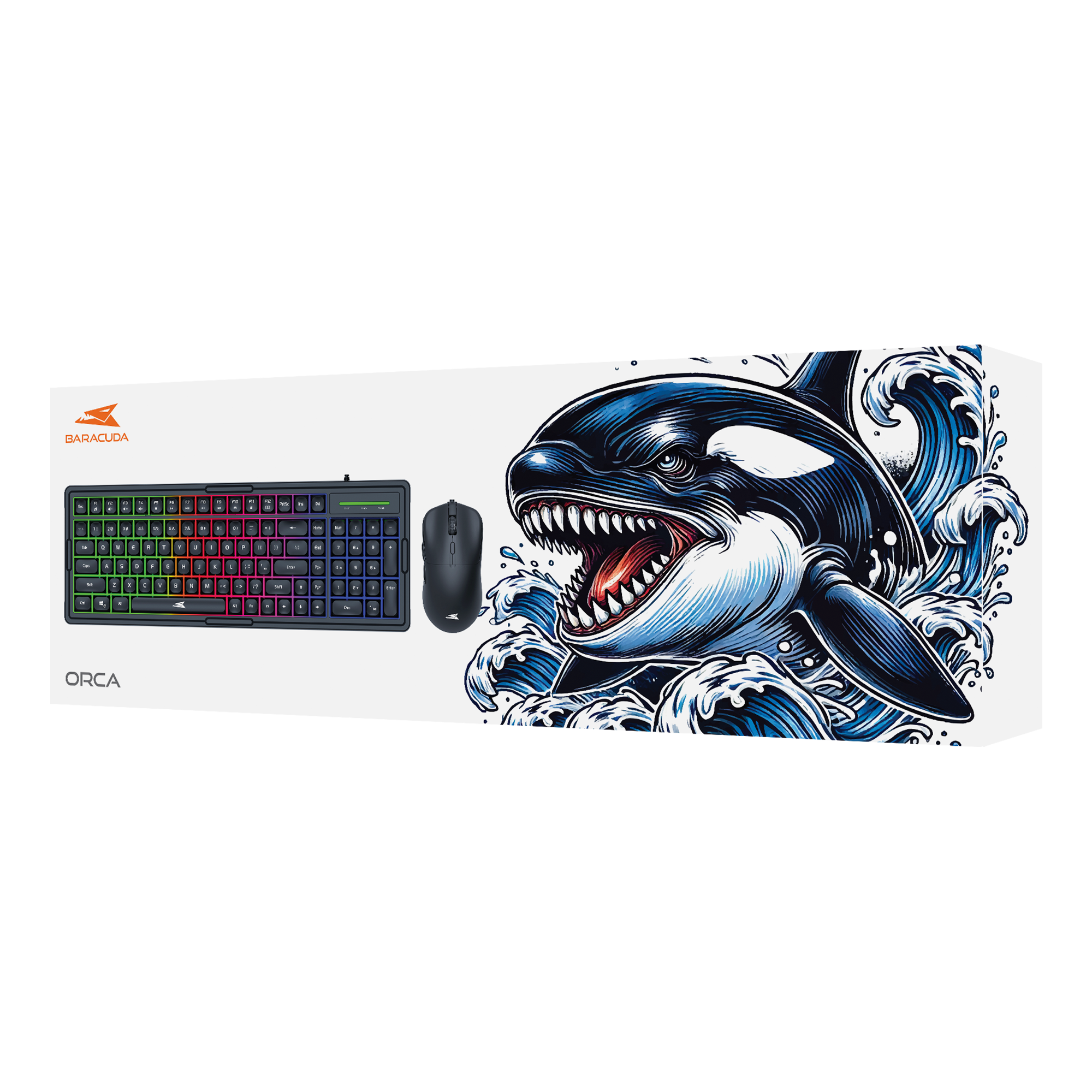 Baracuda ORCA Membrane RGB Gaming Keyboard & Mouse Combo (BGC-011)