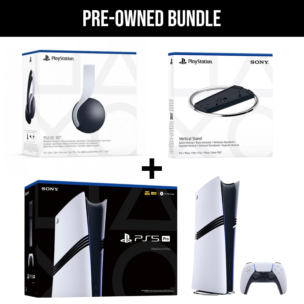 Sony PlayStation 5 Pro Console + Pulse 3D Headset + Vertical Stand Bundle [Warranty until Dec 2025] (Pre-owned)