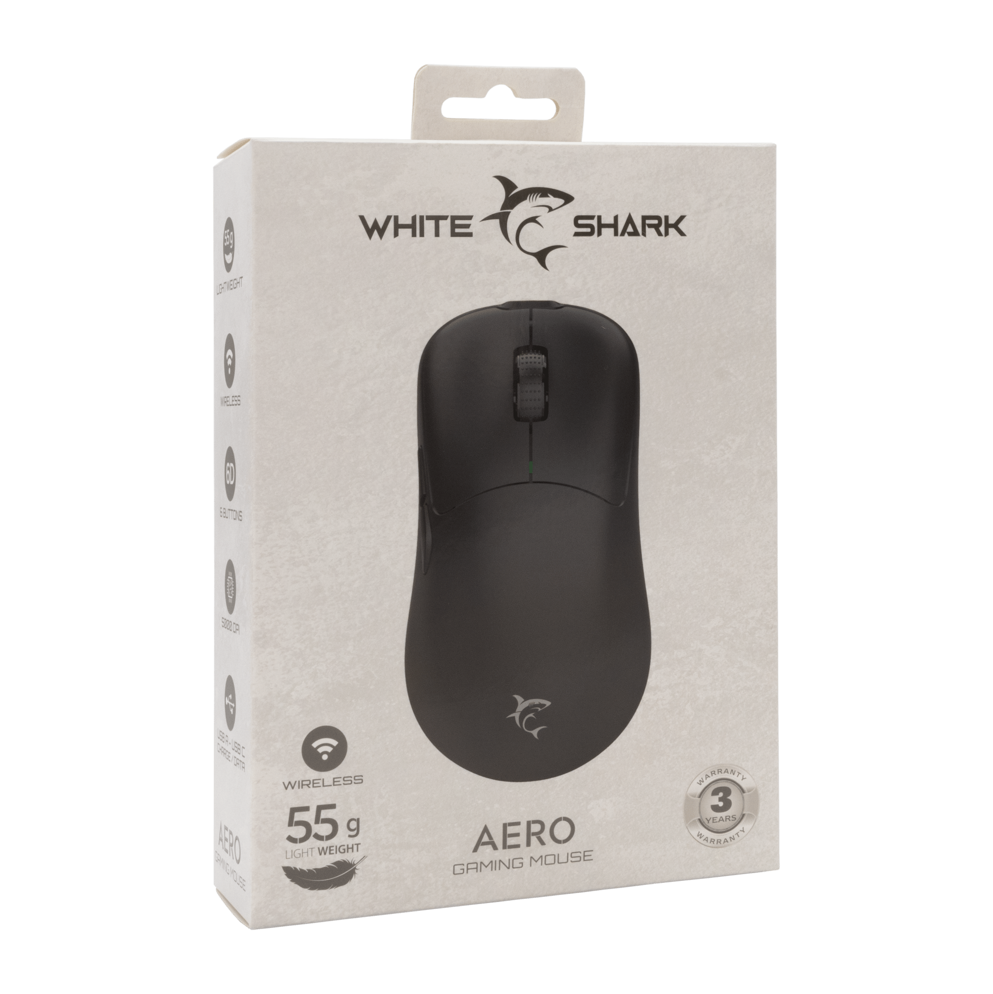 AERO Black WGM - 5015 - Wireless Gaming Mouse - GameStore.mt