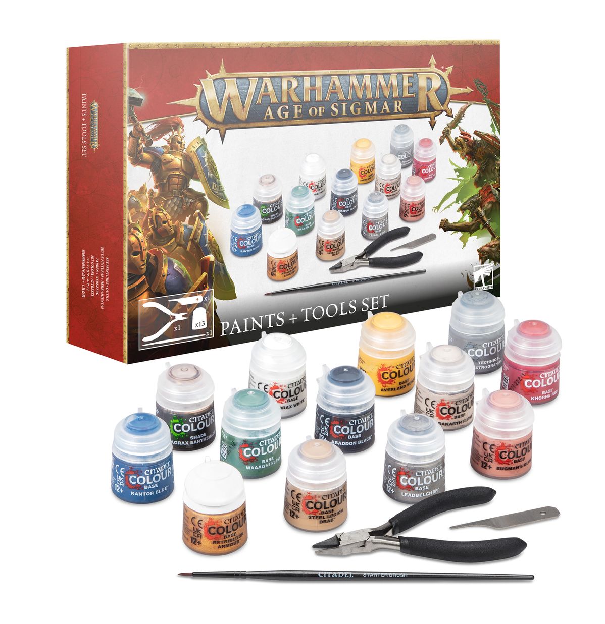 Age of Sigmar: Paint + Tools Set (Warhammer Age of Sigmar | 80 - 17) - GameStore.mt